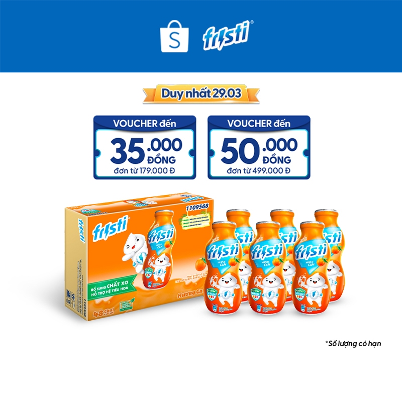 Thùng sữa chua uống Fristi hương cam 48x80ml