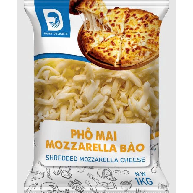 PHÔ MAI MOZZARELLA BÀO _SHREDDED MOZZARELLA CHEESE _1KG