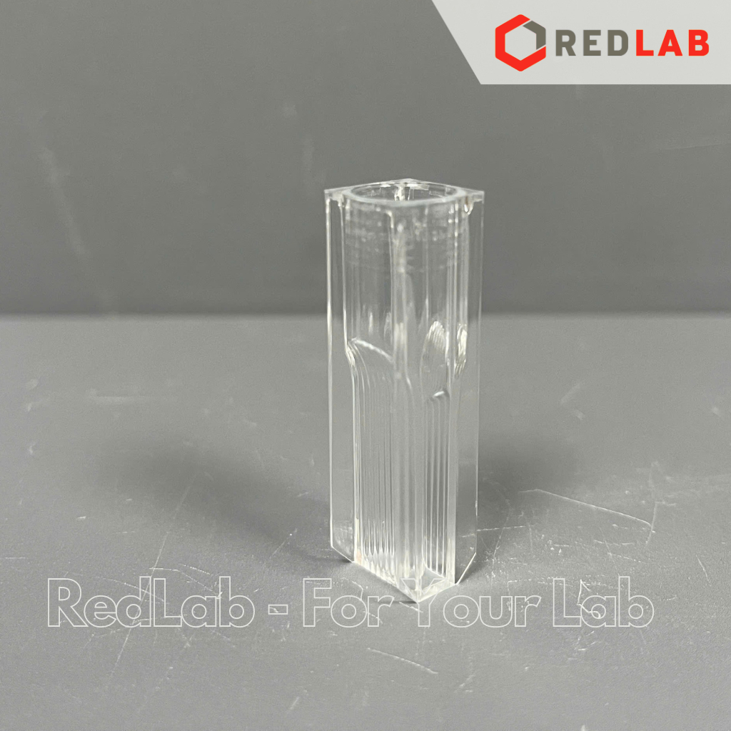 [Hộp 100 cái] Cuvet nhựa PS, tóp đáy, 10x4x45mm, 0.5-2ml APTACA 1016, dùng cho máy quang phổ (chưa g