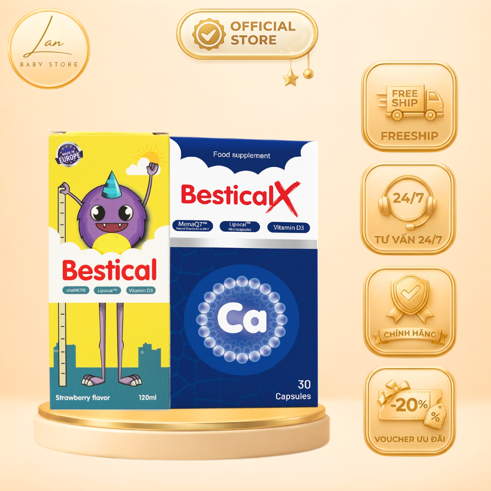 [QUÀ TẶNG BẤT NGỜ] Bestical & Bestical X Bổ Sung Canxi Vitamin D3 K2 Tăng Hấp Thu Canxi Cho Gia Đình