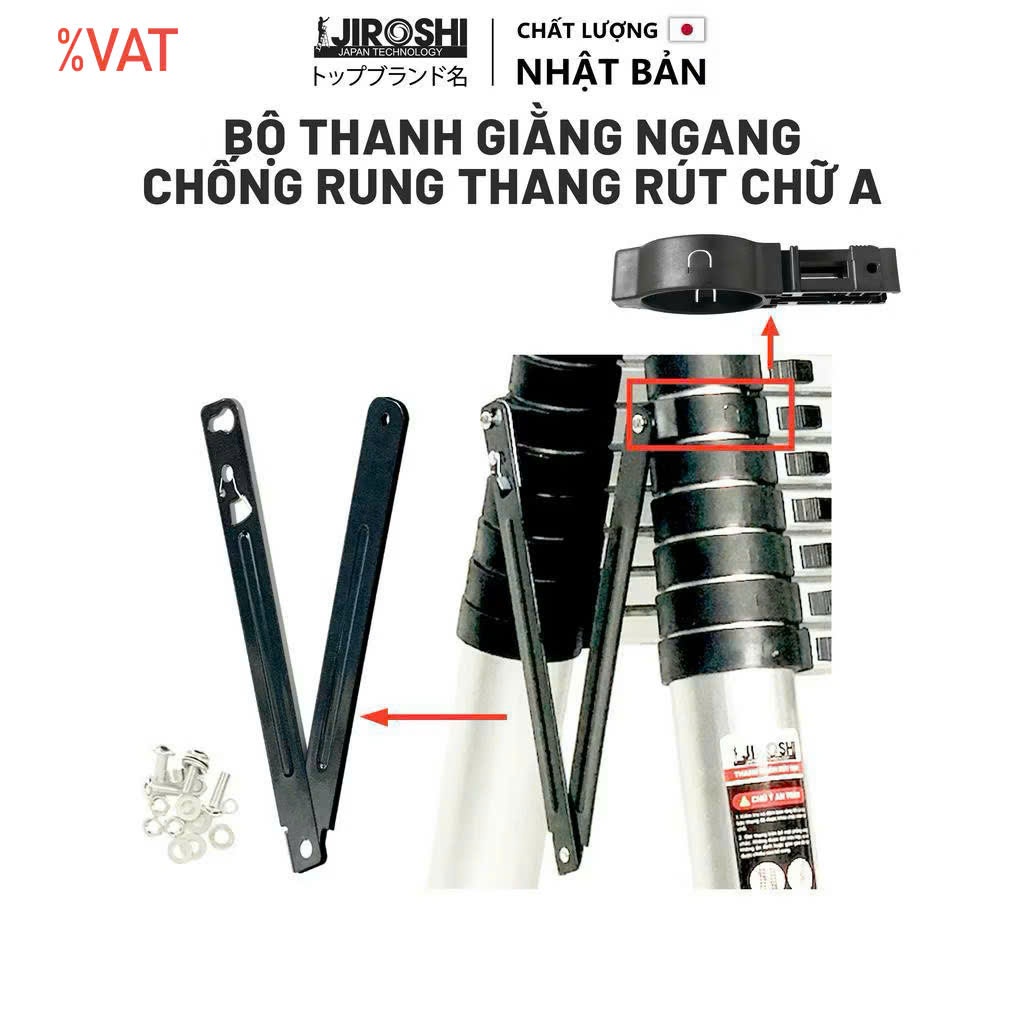 Bộ nâng đỡ chống rung an toàn cho thang rút chữ A JIROSHI, phụ kiện tiện ích