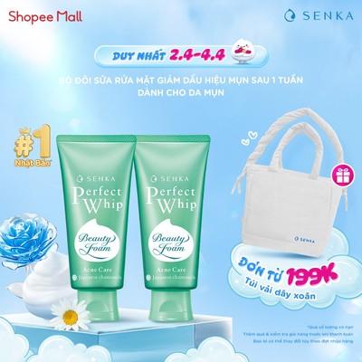 [LS] Bộ 02 Sữa rửa mặt dành cho da mụn Senka perfect whip acne care 100g