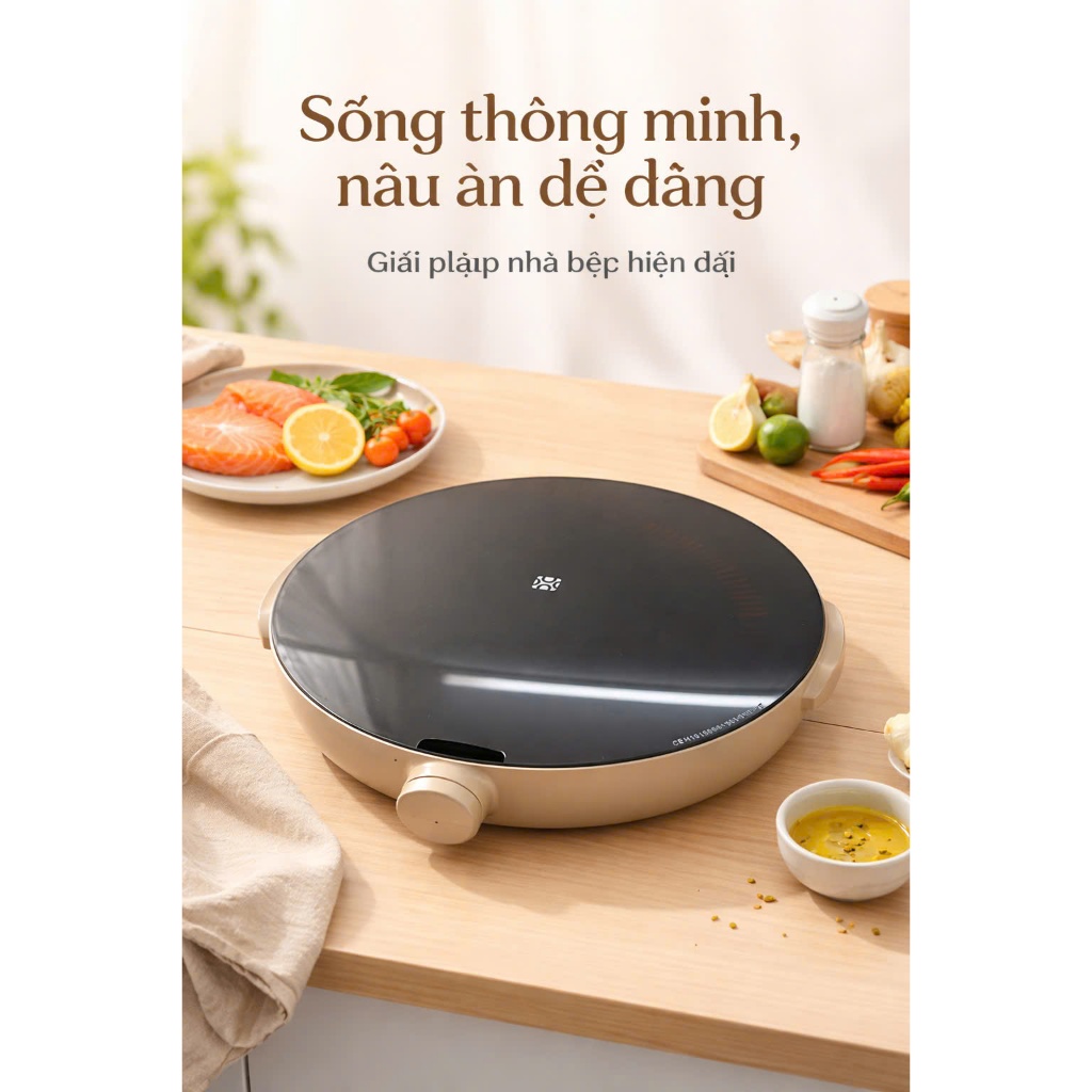 Bếp điện từ đơn HAWONKOO CEH-101-I-CF Tặng kèm nồi