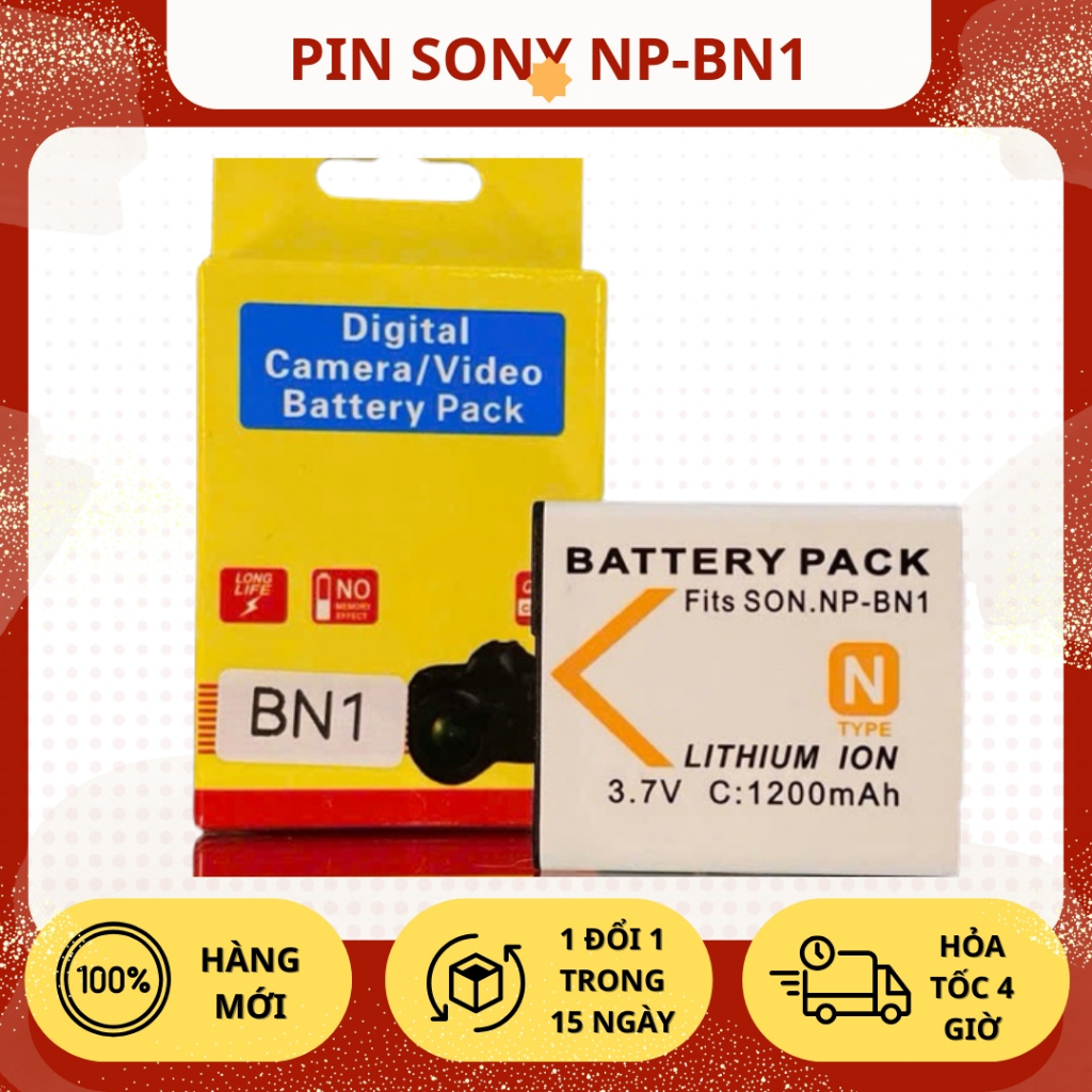 Pin Thay Thế SONY NP-BN1 / CASIO NP-120 – Dùng Cho Máy Ảnh SONY CYBERSHOT & CASIO EXILIM