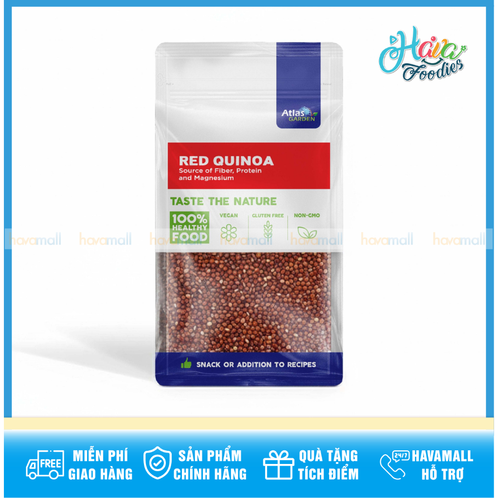 Hạt Quinoa Đỏ Atlas Garden 265g – Premium Red Quinoa Peru