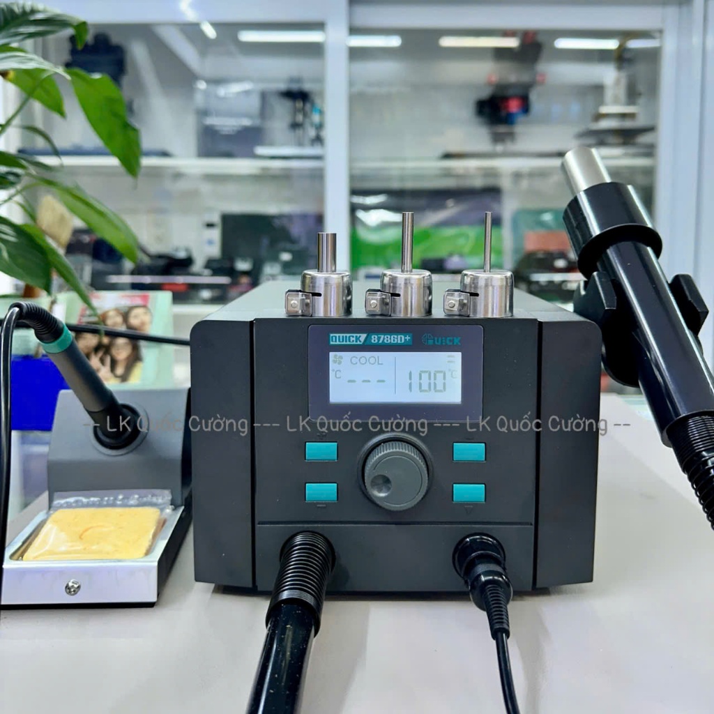 Máy khò hàn tích hợp 2in1 QUICK 8786D+ ,dùng để tháo hoặc hàn linh kiện điện tử