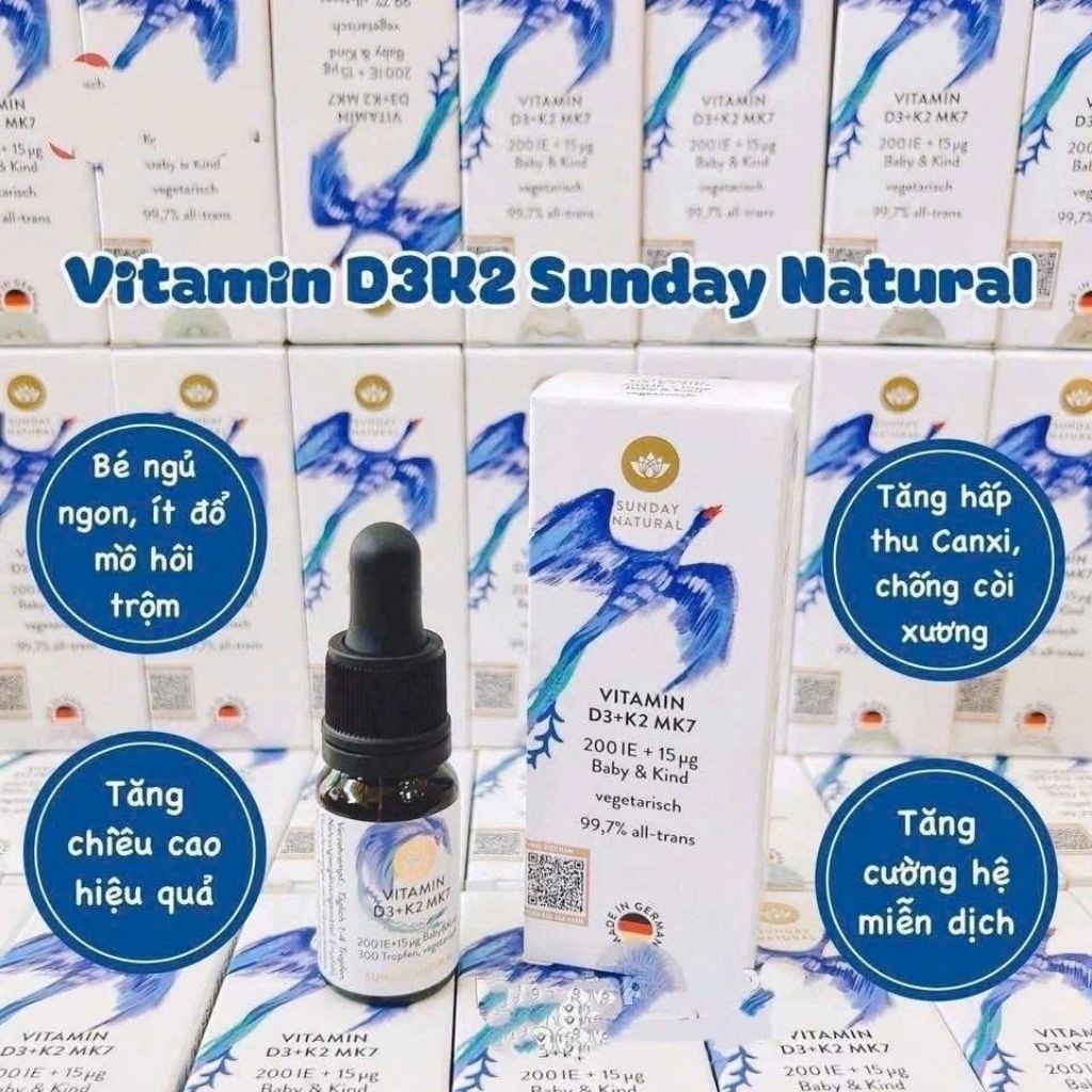 🔥 𝐃𝟑𝐊𝟐 𝐌𝐊𝟕 Đ𝐔̛́𝐂 𝐌𝐀̂̃𝐔 𝐌𝐎̛́𝐈🔥Dòng Baby and Kind: cho bé từ sơ sinh tới 4 tuổi. 🔥🔥Vitamin #D3K2MK7Đức