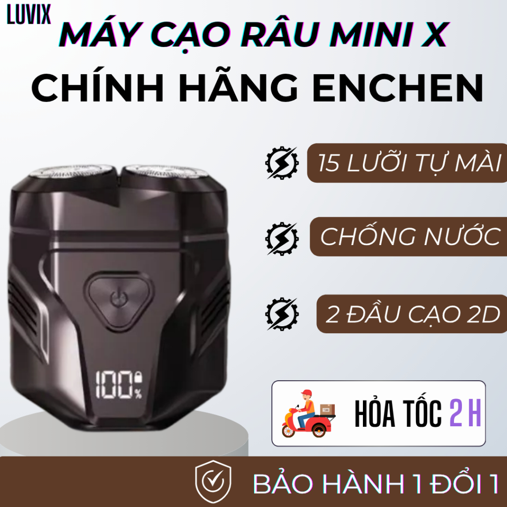Máy Cạo Râu Điện Enchen Mini X – Nhỏ Gọn Bỏ Túi, Cạo Sát Êm Ái, Sạc USB