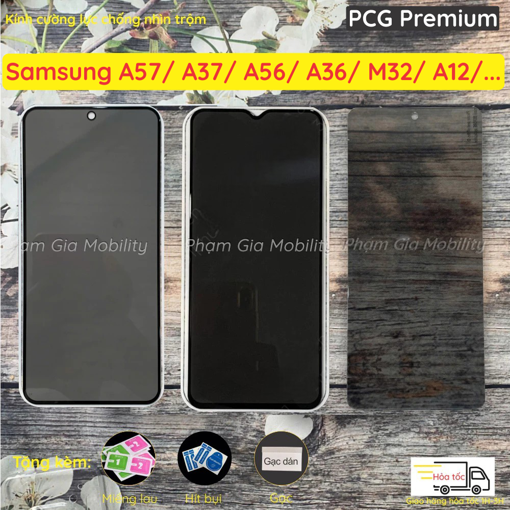 Kính cường lực chống nhìn trộm cho Samsung Galaxy A57 A37 A56 A36 A32 M02 M12 M32 A04 A04S A03 A03S 