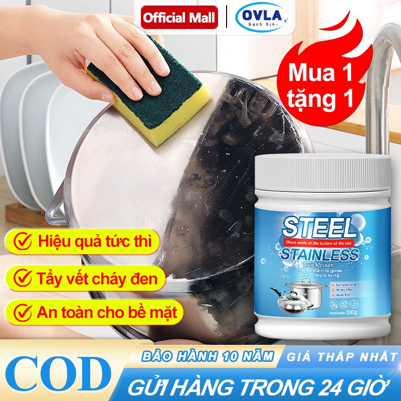 Bột Tẩy Trắng Xoong Nồi -LỌ Kem tẩy rửa xoong nồi, Tẩy Rửa Đa Năng, Chất tẩy rửa nồi, Bột Tẩy Vệ Sin