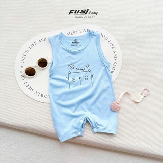 Body ba lỗ sát nách in hình con mèo đáng yêu cho bé trai bé gái