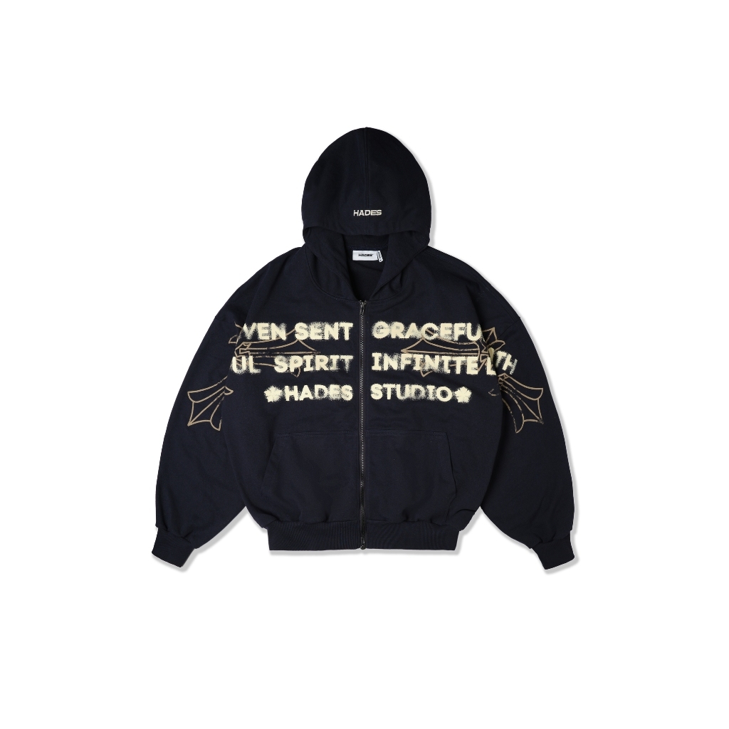 HADES HEAVEN’S CALL HOODIE ZIP - XANH NAVY - HADES Brand chính hãng