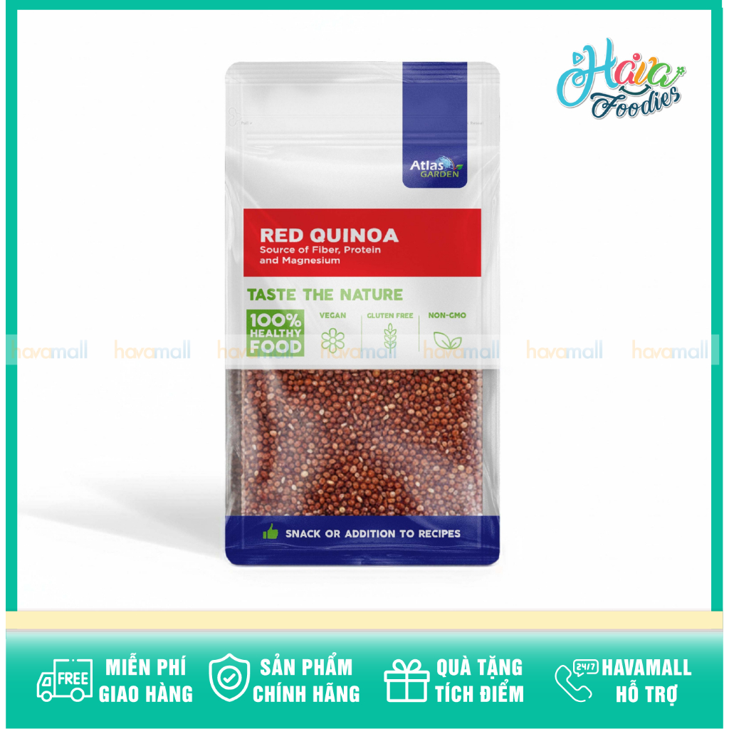 Hạt Diêm Mạch Đỏ Nhập Khẩu Peru Atlas Garden 265g – Atlas Garden Red Quinoa