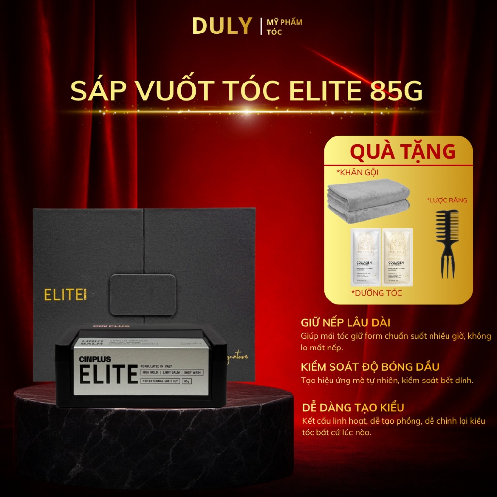 Sáp vuốt tóc nam Cinplus ELITE LIGHT BALM Original 85gr cao cấp CINPLUS tạo kiểu