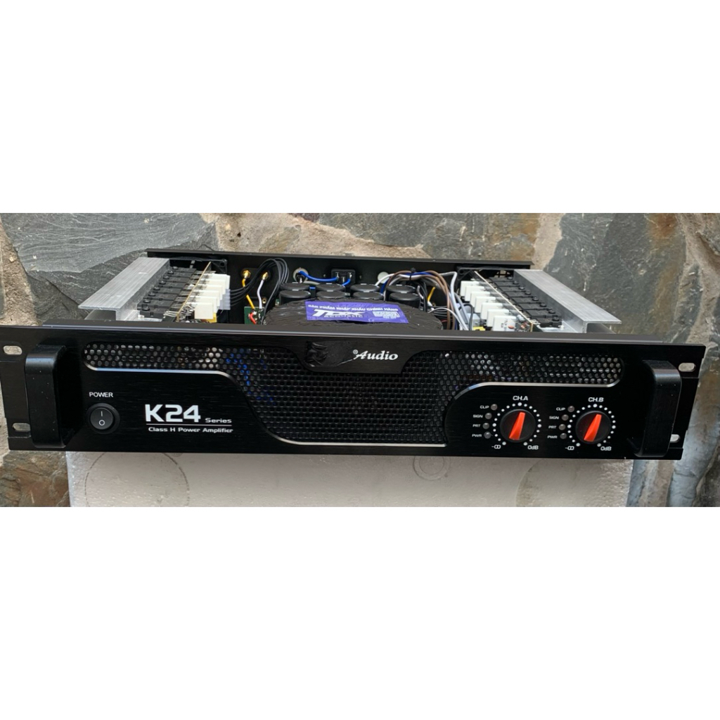 Cục Đẩy 2 Kênh K24 Series. 24 Sò. 2400W