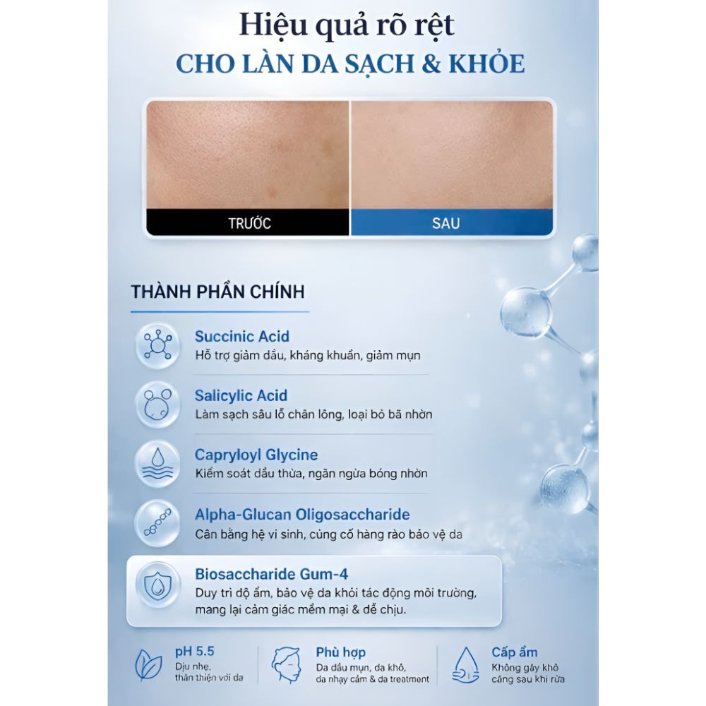 Ảnh 6 của Sữa rửa mặt Pharmaform Enzyme Cleanser, Sebo Clarifying làm sạch sâu, dịu nhẹ 150ml