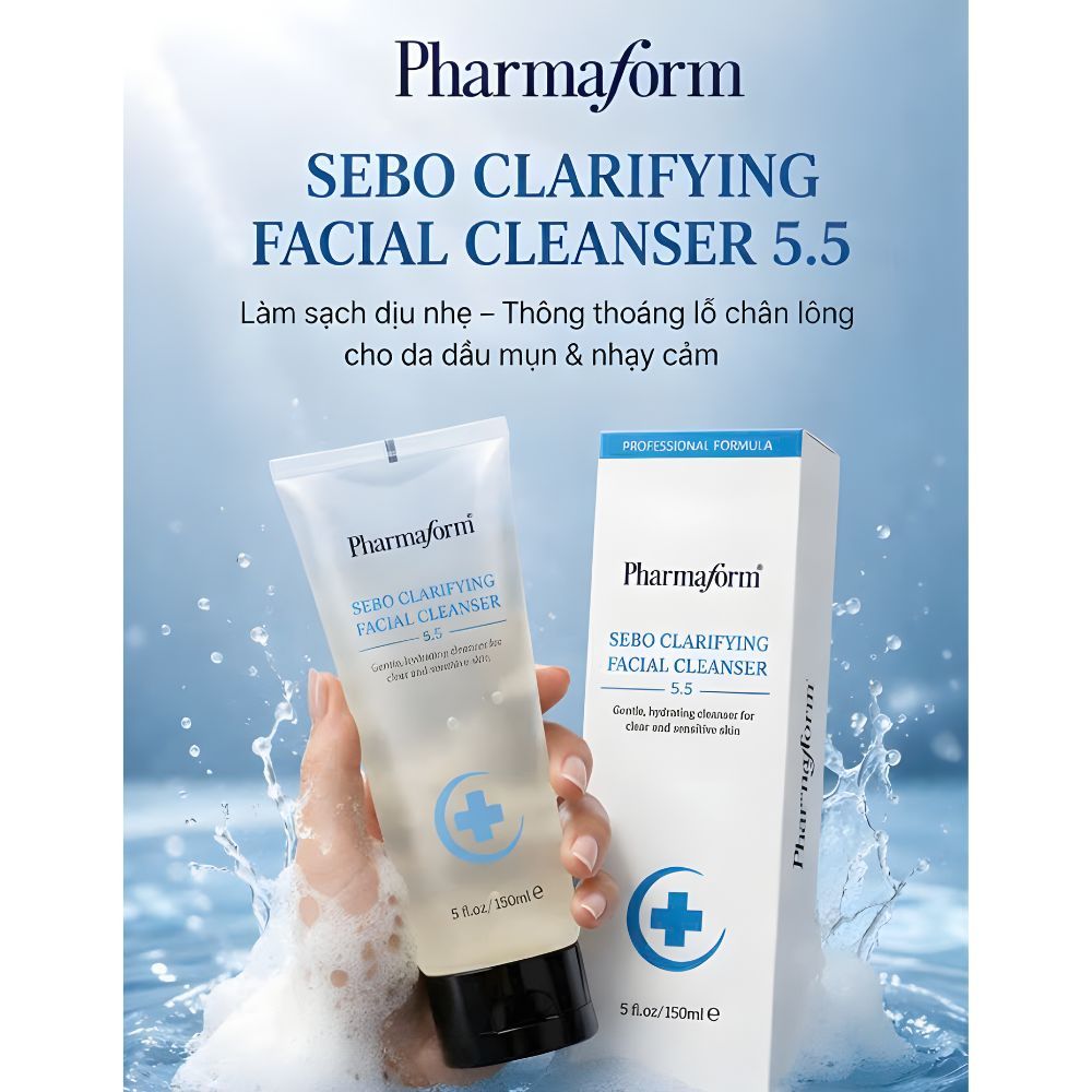 Ảnh 5 của Sữa rửa mặt Pharmaform Enzyme Cleanser, Sebo Clarifying làm sạch sâu, dịu nhẹ 150ml
