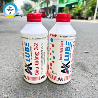 Dầu Thắng Phanh Đĩa Xe Máy Ô Tô AK LUBE 3-2 860 ml DOT 3 Cho Ô Tô Xe Máy, Có Chiết Lẻ- Cam Kết Chính Hãng