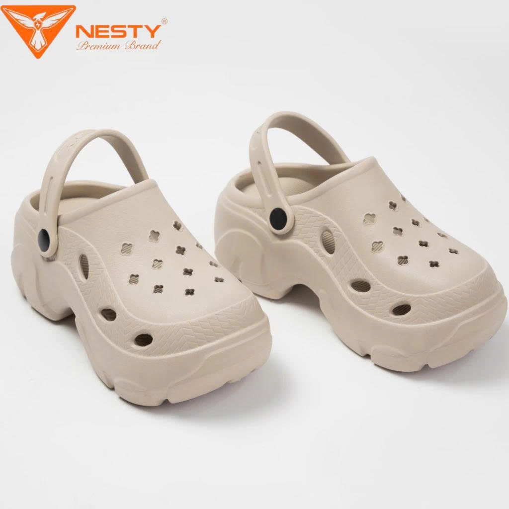 [Tặng Kèm Charm Thạch 3D] Dép sục NESTY chính hãng đế cao chất liệu nhựa EVA Cao Cấp mã NE14