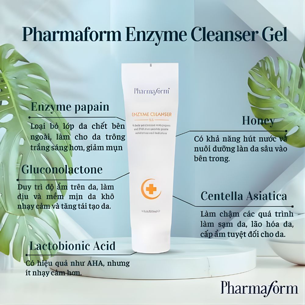 Ảnh 2 của Sữa rửa mặt Pharmaform Enzyme Cleanser, Sebo Clarifying làm sạch sâu, dịu nhẹ 150ml