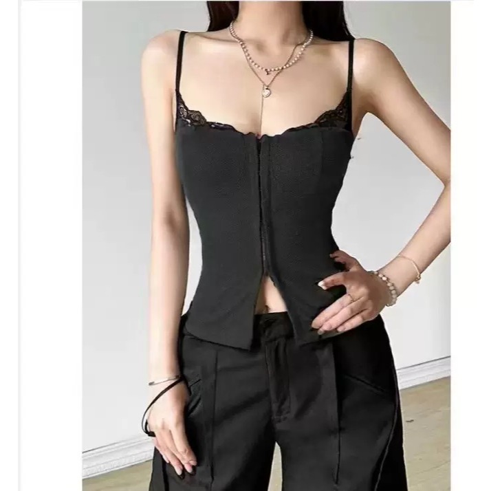 2026 Mới Gợi Cảm Ôm Áo Vest Thời Trang Mùa Hè Màu Hở Lưng Yếm Phong Cách Đường Phố Áo Vest Nữ | BigBuy360 - bigbuy360.vn
