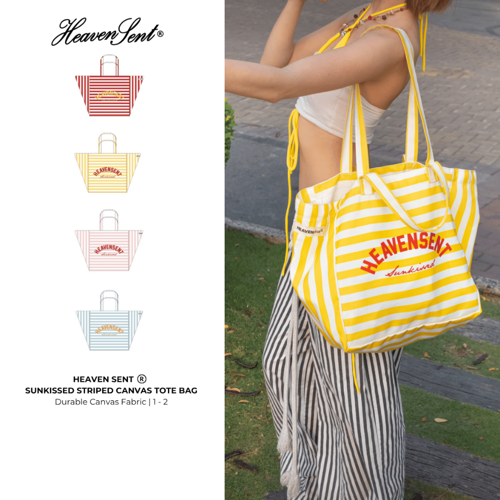 Túi Canvas Sọc Heaven Sent Sunkissed - HS_PK001