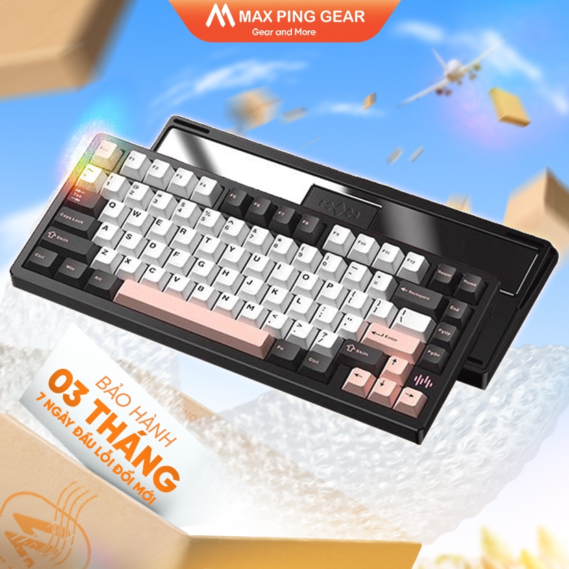 [HỎA TỐC] Bàn phím cơ PMO Wave75 Standard (3 Mode | Hot-swap | Nhôm CNC | Catch-ball | VIA)