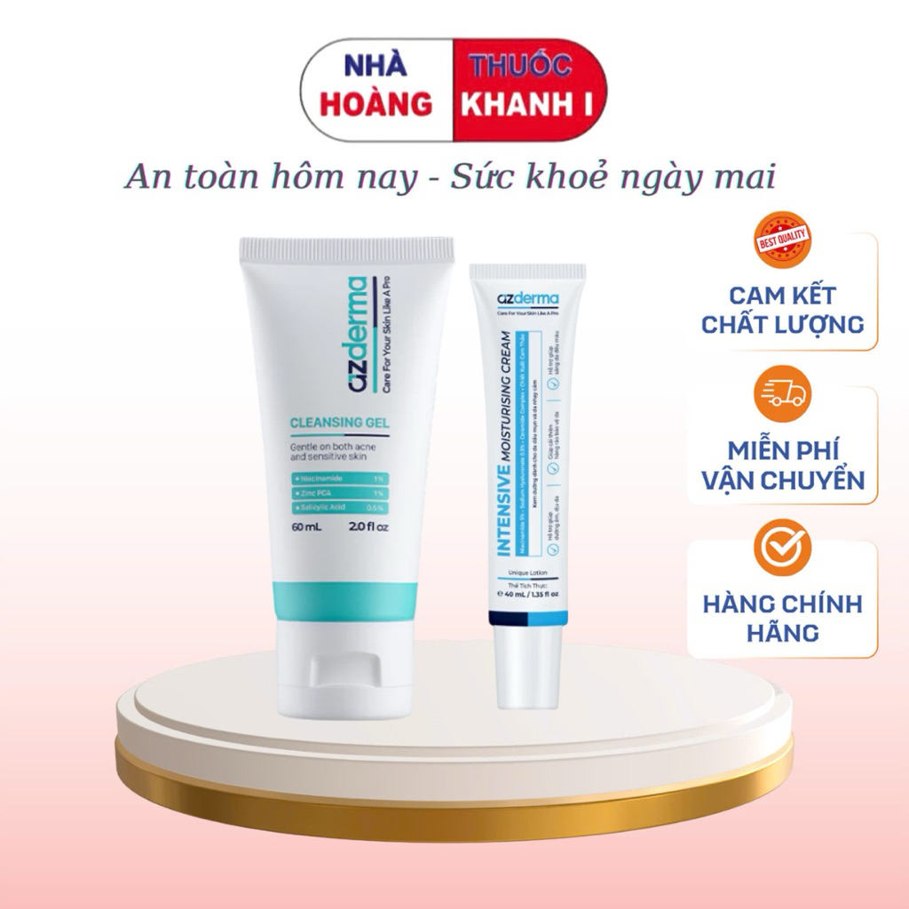 [TOP BÁN CHẠY] Combo sữa rửa mặt Cleansing Gel 150ml-60ml và kem dưỡng ẩm Intensive Moisturising Cre