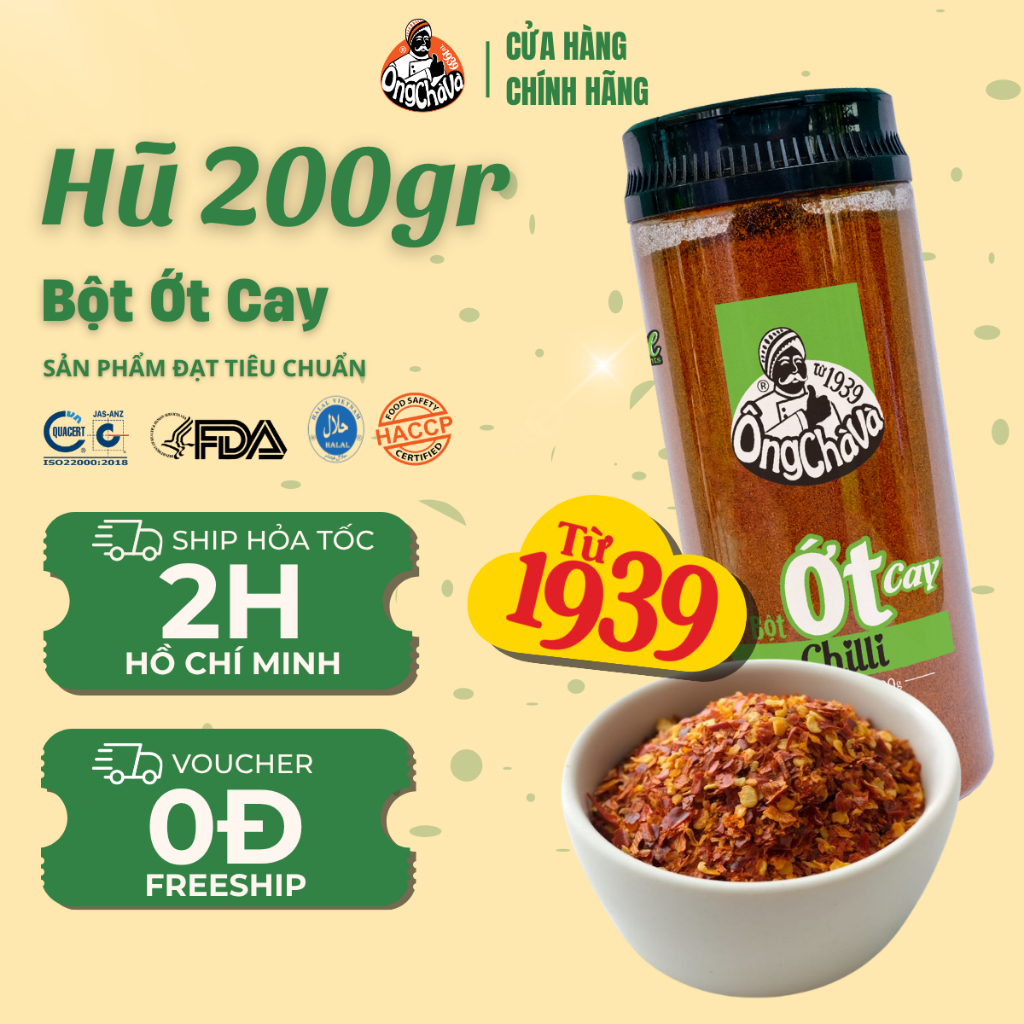 Bột Ớt Cay Ông Chà Và 200g (Hot Chili Powder)
