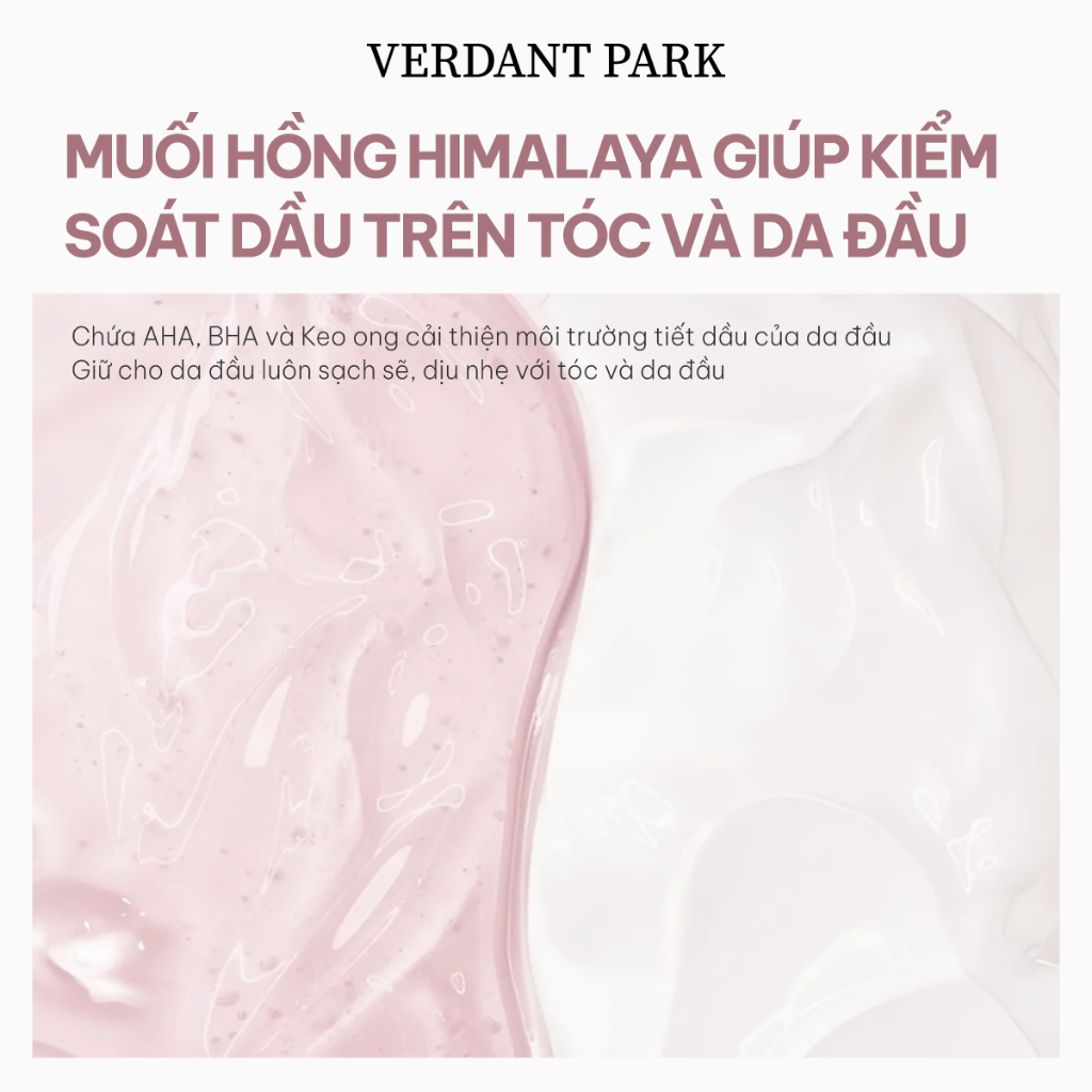 Dầu Gội VERDANT PARK 500ml muối hồng Himalaya Pink Salt AHA BHA Oil Control Volume Shampoo kiềm dầu phồng tóc | BigBuy360 - bigbuy360.vn