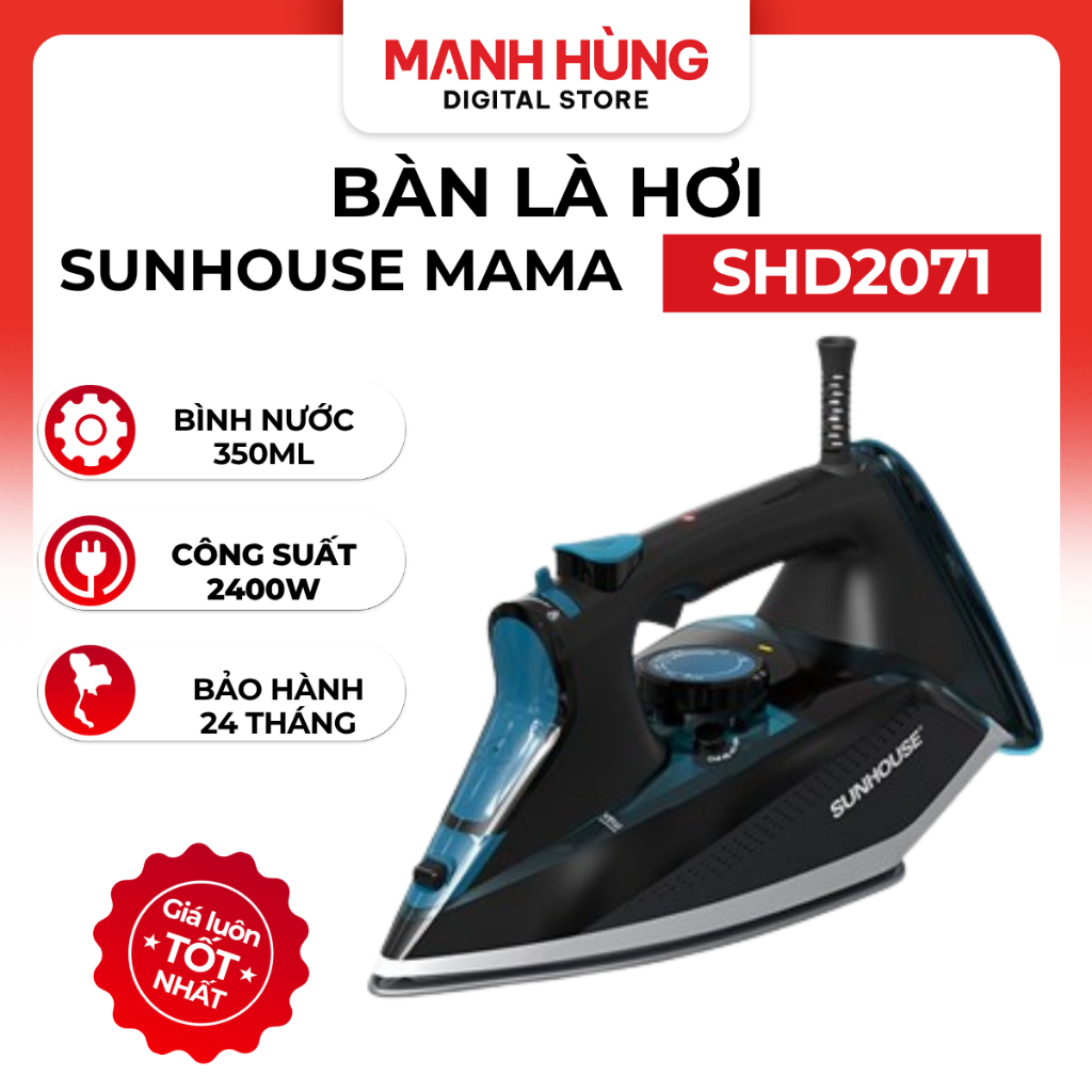 Bà Là Hơi SUNHOUSE MAMA SHD2071 - Bảo Hành 24 Tháng, Công Suất 2400w, Màng Lọc Chống Vôi Hoá, Bền Bỉ