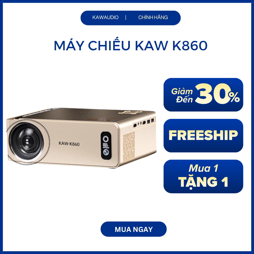 Máy Chiếu cao cấp KAW K860 Tự Động Lấy Nét, Tự Động Căn Chỉnh, Hỗ Trợ 4K, Độ Phân Giải Full HD Bảo h