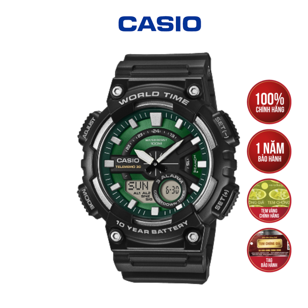 Đồng Hồ Casio AEQ-110W-3A2VDF Hàng Chính Hãng
