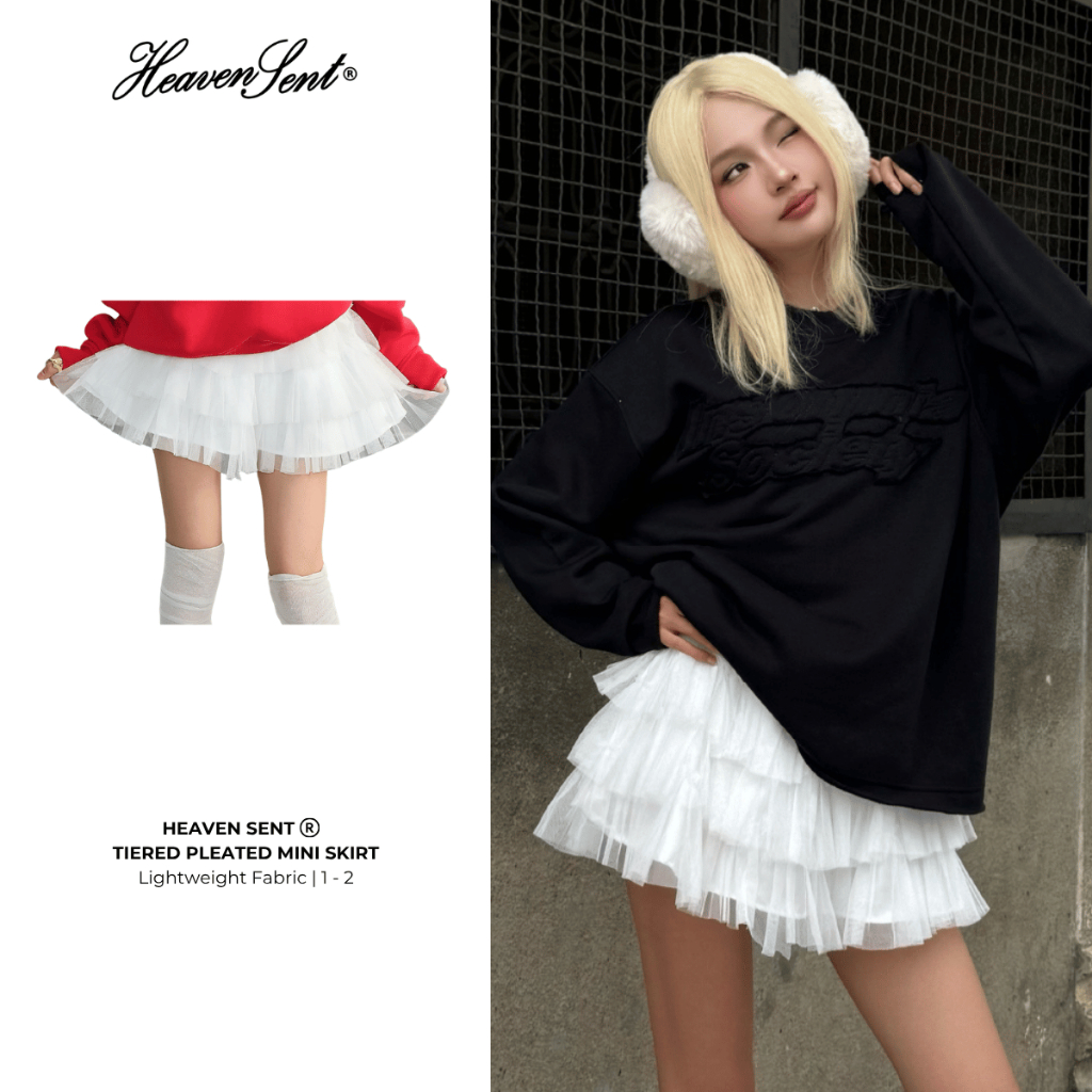 Chân Váy Ngắn Xòe Tầng Xếp Ly Heaven Sent - HS_PS005