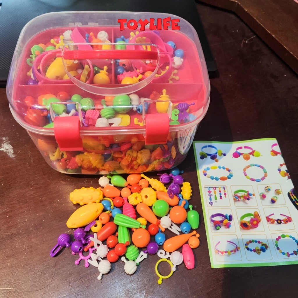 Bộ đồ xâu vòng 550 chi tiết đồ chơi giáo dục thông minh cho bé TOYLIFE