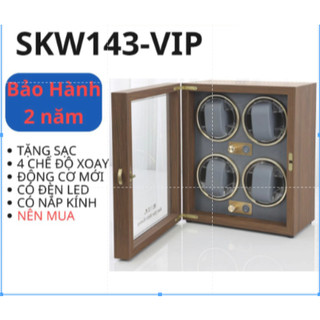 Hộp lên cót 3 chiếc đồng hồ cơ mẫu mới, hộp xoay đồng hồ automatic