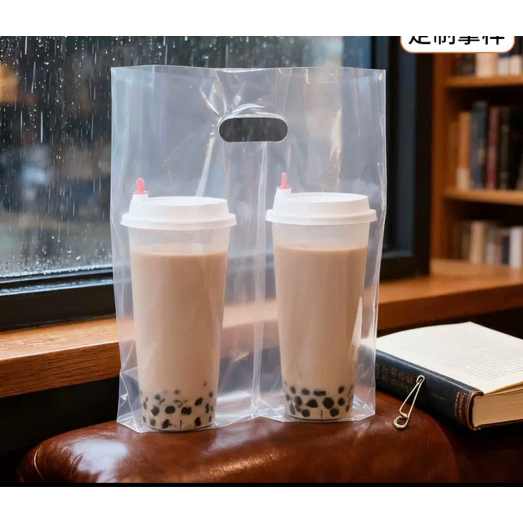 Túi đựng trà sữa 1 ngăn / 2 ngăn tiện lợi – Đựng 1 ly / 2 ly chắc chắn, chống đổ