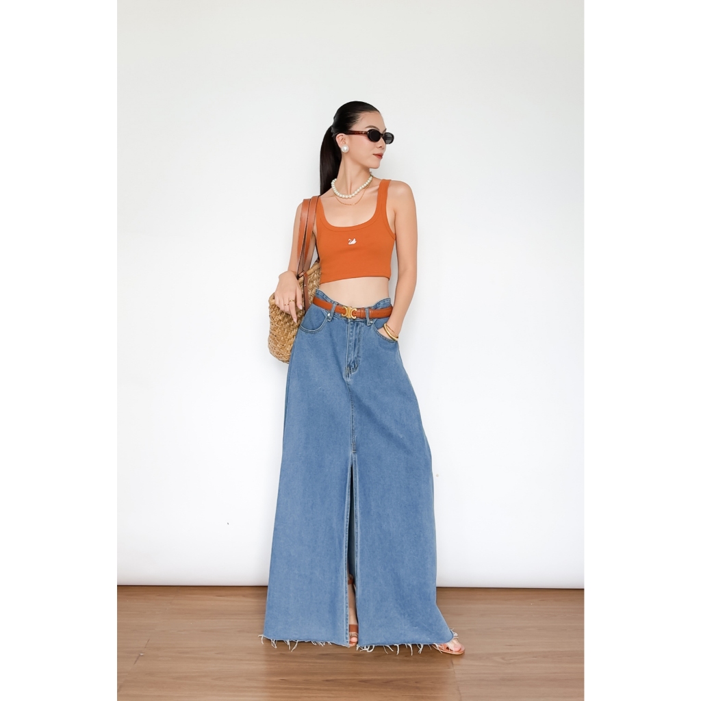 Chân Váy Jeans Dài Nữ Kaita | 4014 | Lana Official Swané
