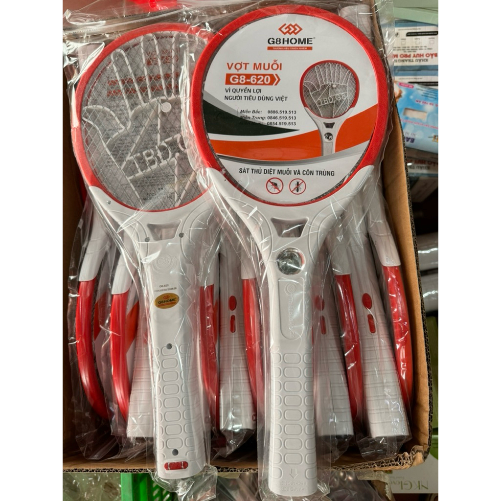 Vợt Muỗi Cao Cấp G8 - 618, G8 - 620, G8 - 8888 Hàng Việt Nam - Bảo Hành 12 Tháng