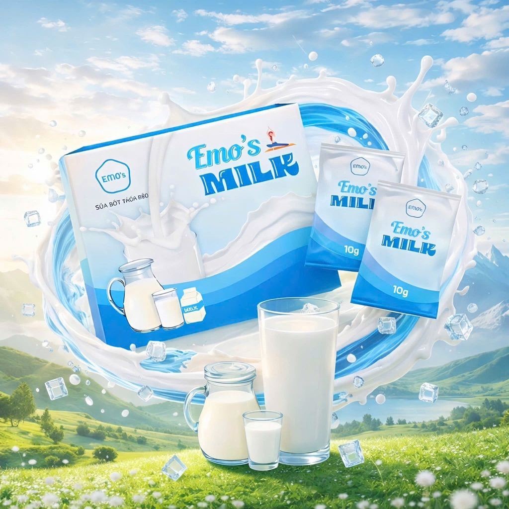 (CHÍNH HÃNG) SỮA BÒ TÁCH BÉO HỖ TRỢ GIẢM CÂN DEtox EMoSLIM