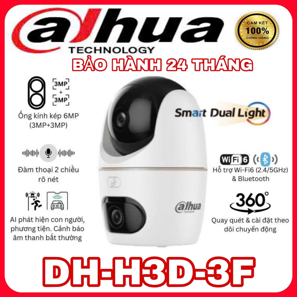 Camera Wifi DAHUA Hero Dual D1 6MP (DH-H3D-3F)
