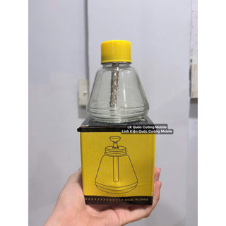 Bình Thủy Tinh 150ml – Lõi Hút Thép, Nắp Đậy Chắc Chắn, Dùng Cho Xăng Thơm, Putin, Nước Tẩy Rửa Main