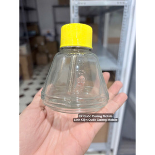 Bình Thủy Tinh 150ml – Lõi Hút Thép, Nắp Đậy Chắc Chắn, Dùng Cho Xăng Thơm, Putin, Nước Tẩy Rửa Main