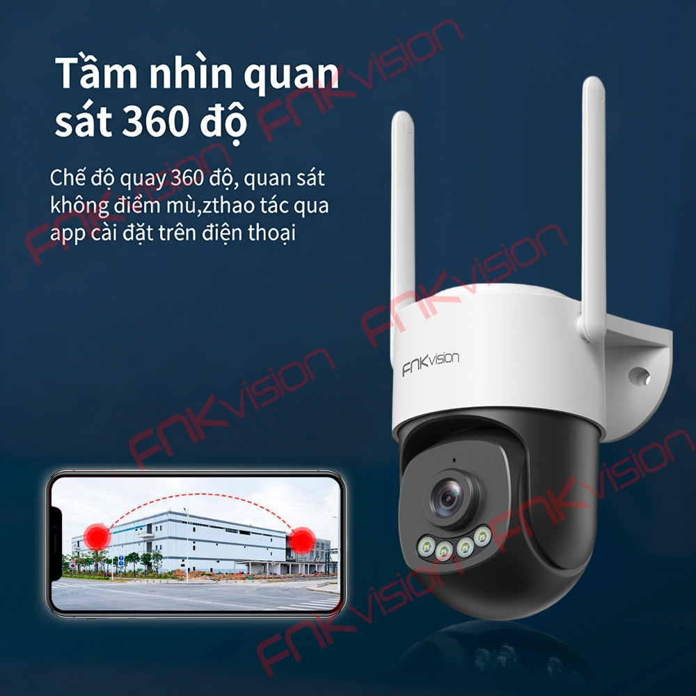 Camera PTZ mini outdoor Fnkvision 6.0MP Yoosee - đêm có màu - đàm thoại 2 chiều - BH 12 tháng | BigBuy360 - bigbuy360.vn