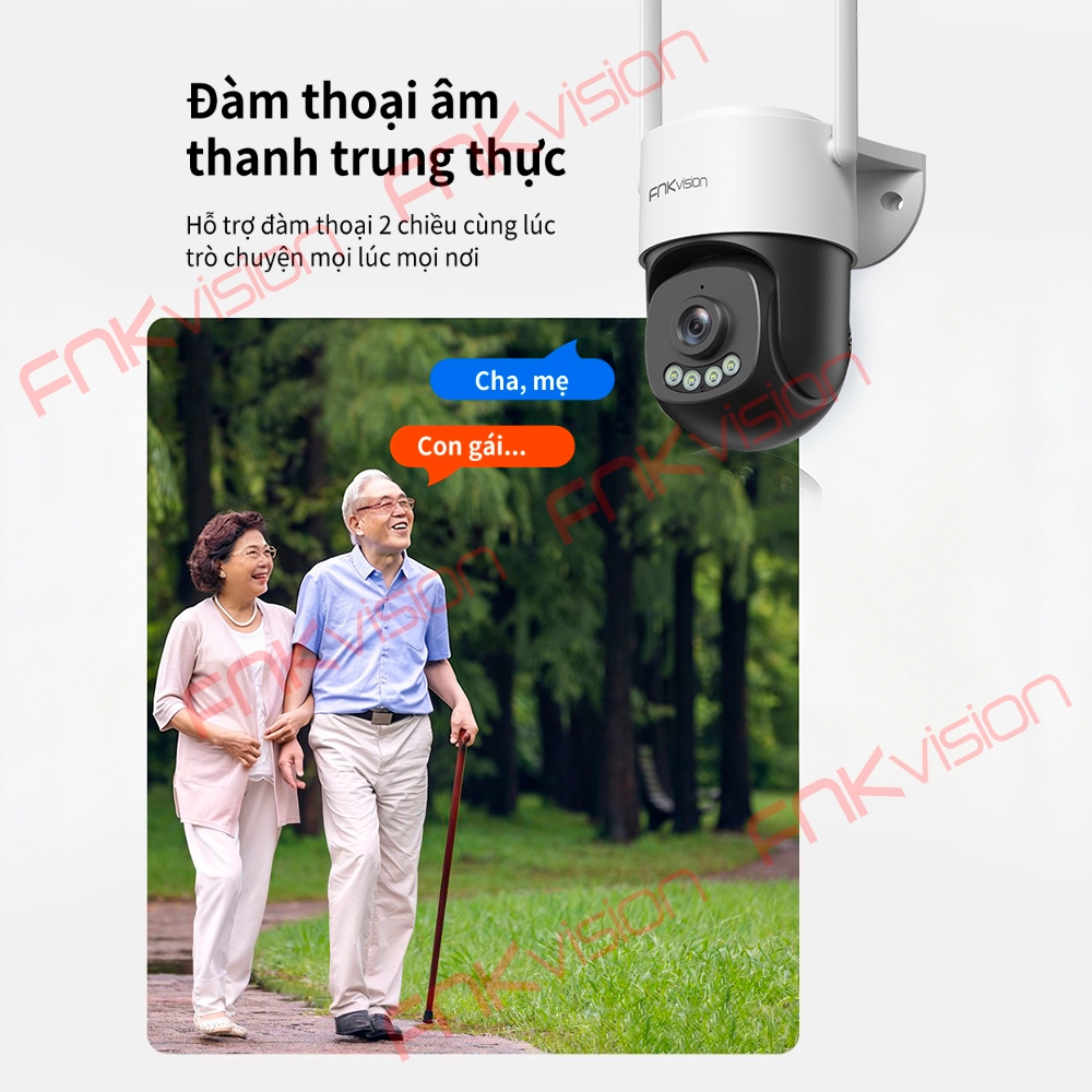 Camera PTZ mini outdoor Fnkvision 6.0MP Yoosee - đêm có màu - đàm thoại 2 chiều - BH 12 tháng | BigBuy360 - bigbuy360.vn