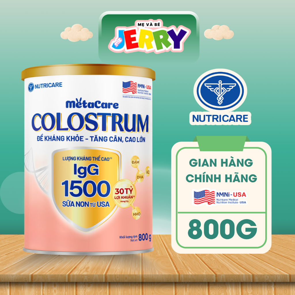 Sữa Bột Nutricare Metacare Colostrum 1500 IgG 2+ Lon 800g