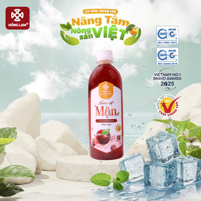 Nước cốt mận Hồng Lam chai (500ml) có vị chua, ngọt