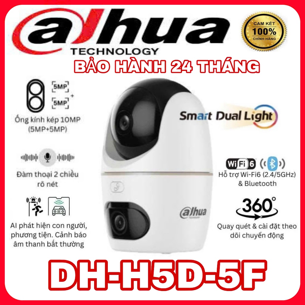 Camera Wifi DAHUA Hero Dual D1 10MP (DH-H5D-5F)