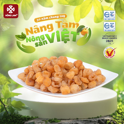 Long nhãn Hồng Lam, dạng hộp và gói. Có vị ngọt, dẻo