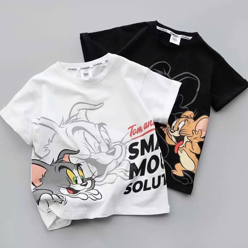 Áo Thun Hoạt Hình Tom and Jerry Cho Bé – Form Rộng Thời Trang